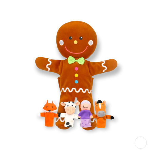 Picture of GINGERBREAD MAN HAND & FINGER PUPPET